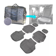 Land Rover Defender Rear 1+1 Tailored Waterproof Seat Covers Grey MY-07-16 For Jump Seats
