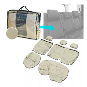 INKA Land Rover Discovery 4 L319 Rear 2+1 Waterproof Seat Covers Almond MY 10-16