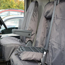 Load image into Gallery viewer, Citroen Relay Fully Tailored Inka Waterproof Front Single &amp; Double Seat Covers 2006 - 2016 Heavy Duty Right Hand Drive Grey
