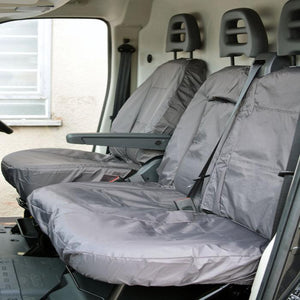 Citroen Relay Fully Tailored Inka Waterproof Front Single & Double Seat Covers 2006 - 2016 Heavy Duty Right Hand Drive Grey