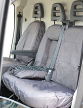 Load image into Gallery viewer, Peugeot Boxer Fully Tailored Inka Waterproof Front Single &amp; Double Seat Covers 2006 - 2016 Heavy Duty Right Hand Drive Grey
