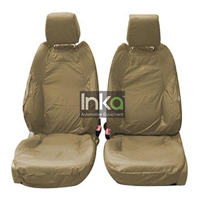 Range Rover Evoque 3-Door 2010 - 2015 Tailored Waterproof Seat Covers, Front Driver and Single Passenger with DVD headrests in BEIGE