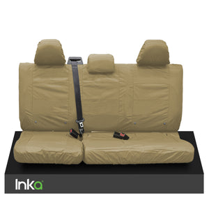 VW Amarok INKA Fully Tailored Rear Waterproof Heavy Duty Seat Covers Beige MY-10-21