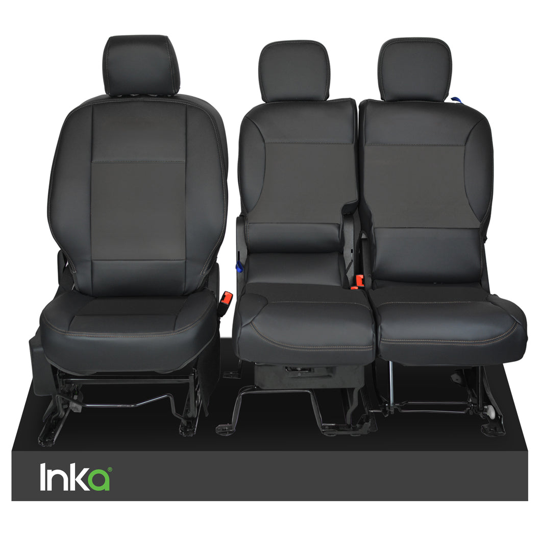 Citroen Berlingo MK2 Front Tailored Seat Covers Black OEM Vinyl Leatherette MY 08-18