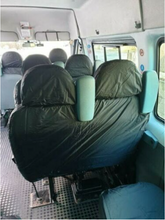 Load image into Gallery viewer, Ford Transit MK7 Minibus INKA Front &amp; Rear Waterproof Seat Covers In Black MY 2010 - 2014
