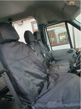 Load image into Gallery viewer, Ford Transit MK7 Minibus INKA Front &amp; Rear Waterproof Seat Covers In Black MY 2010 - 2014
