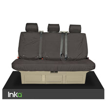 Load image into Gallery viewer, VW California T6.1, T6, T5.1 &amp; T5 Ocean, Coast, Beach, SE, Surf Inka Fully Tailored Waterproof Rear Seat Covers with ISOFIX MY03-24 Black &amp; Grey Colour options
