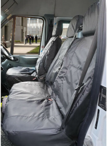 Ford Transit MK7 Minibus INKA Front & Rear Waterproof Seat Covers In Grey MY 2010 - 2014