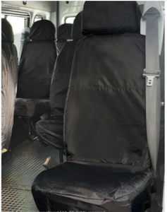 Ford Transit MK7 Minibus INKA Front & Rear Waterproof Seat Covers In Grey MY 2010 - 2014