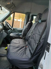 Load image into Gallery viewer, Ford Transit MK7 Minibus INKA Front &amp; Rear Waterproof Seat Covers In Black MY 2010 - 2014
