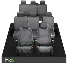 Load image into Gallery viewer, INKA VW Transporter T5.1 Shuttle Tailored 8 SEATER Waterproof Seat Covers 8 SEATER MY 2010 - 2016 [Choice of 2 colours]
